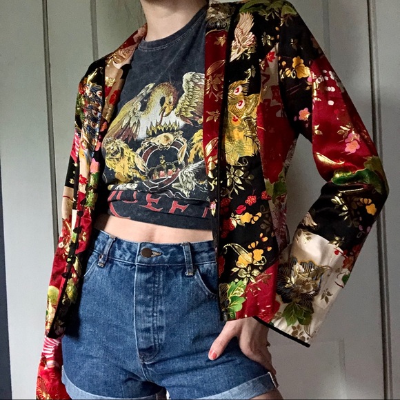 Vintage Asian Inspired Brocade Jacket - Picture 1 of 7